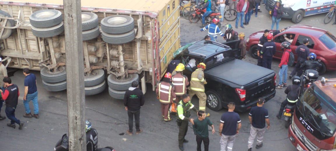 El accidente ocurrió en la tarde este lunes.