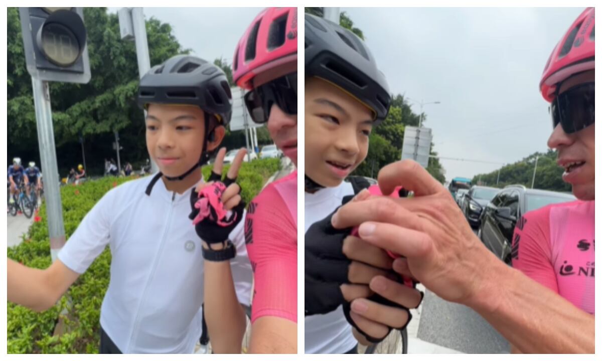 Rigoberto Urán y eel lindo gesto con un niño chino