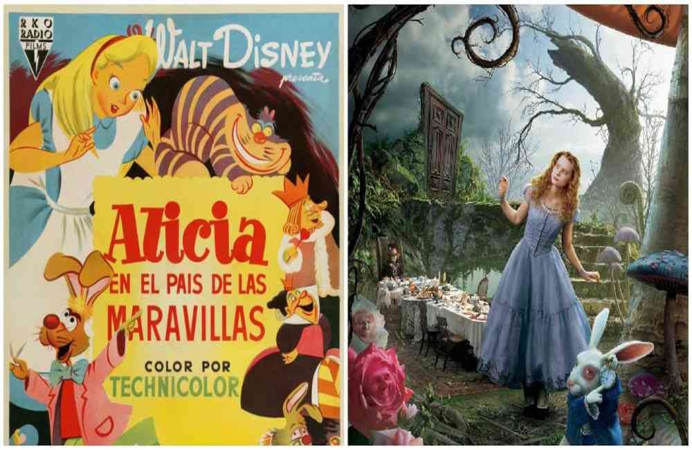 Alicia en el país de las maravillas - Basada en el libro de Lewis Caroll, Alicia llegó a la pantalla en 1951. Desde entonces ha tenido múltiples versiones. En 2010, el reconocido director Tim Burton fue el encargado de recrear el país de las maravillas con actores como Johnny Depp.