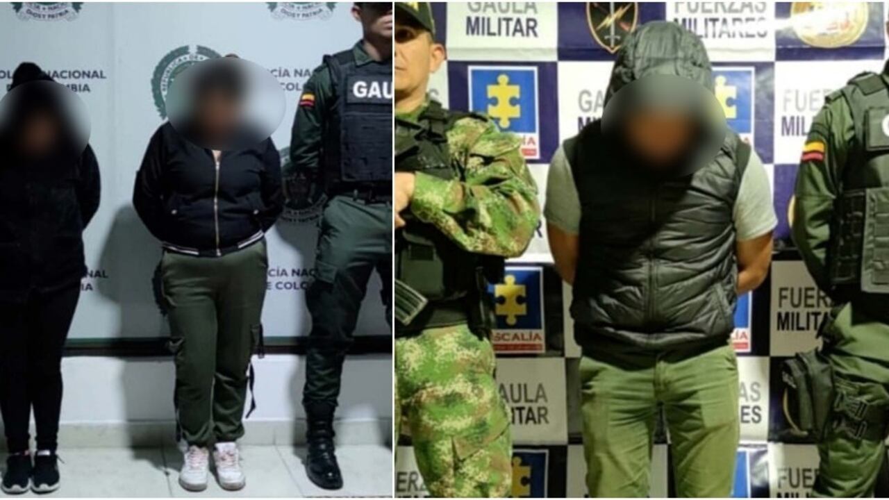 Miembros del Gaula Militar y la Policía capturaron a tres presuntos miembros de Los Agentes.