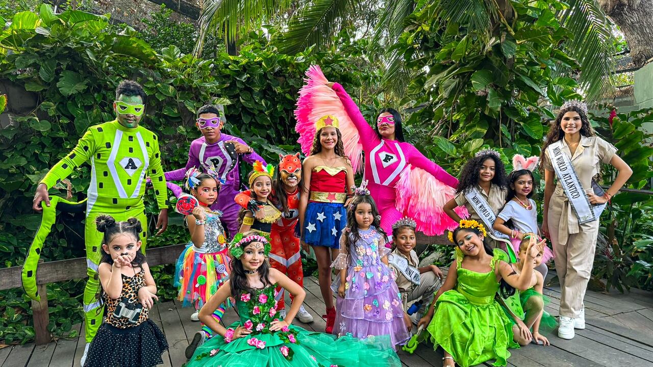Niños y niñas en el zoológico de Barranquilla.