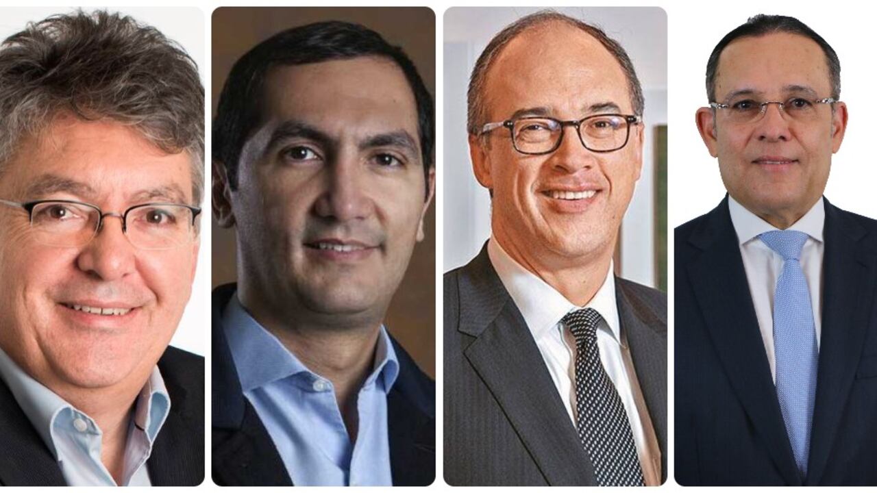 Mauricio Cárdenas, David Barguil, Juan Carlos Echeverry y Efraín Cepeda, precandidatos presidenciales del Partido Conservador.