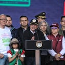 Presidente Gustavo Petro en la plaza de Bolívar