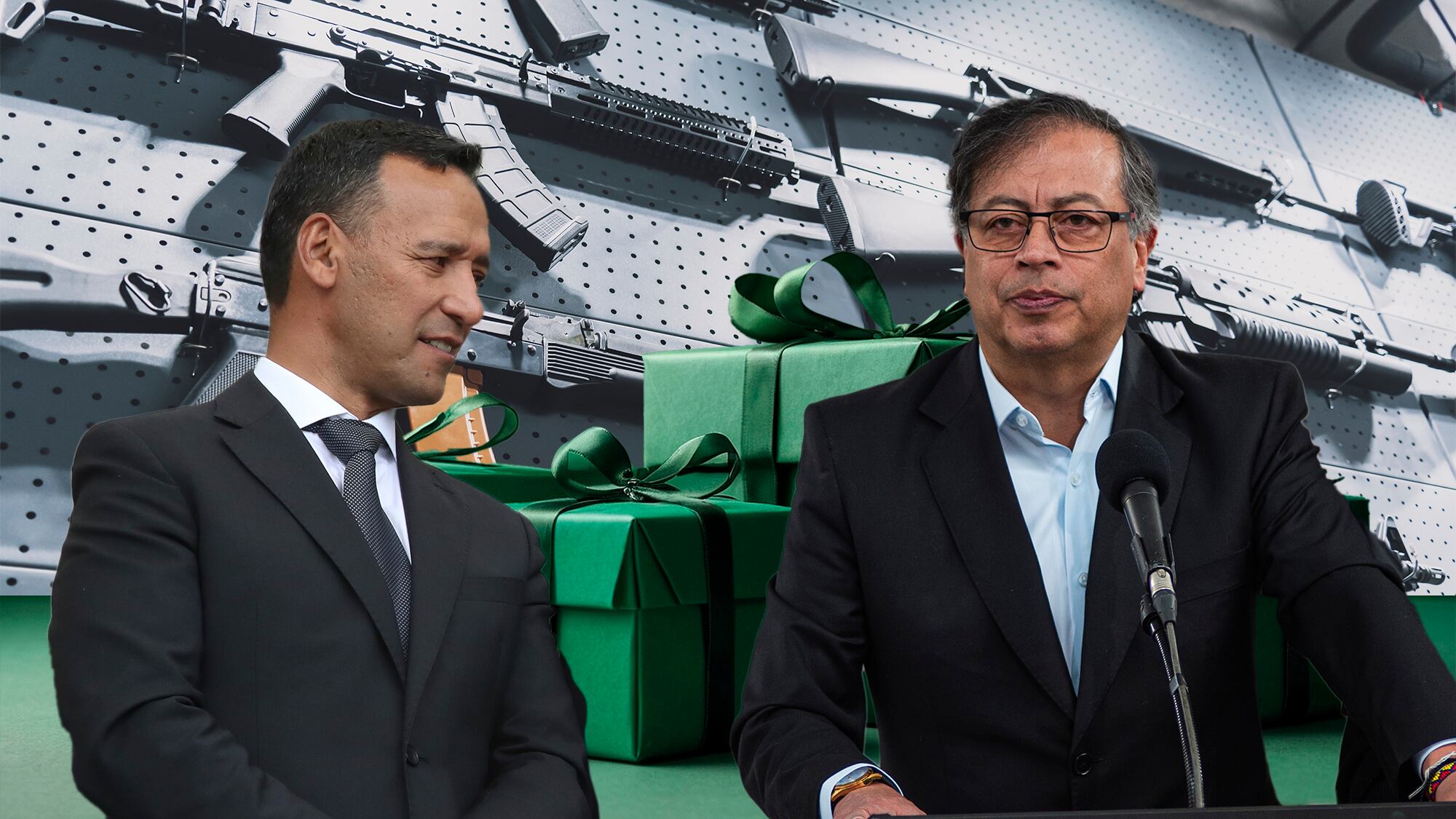 Gustavo Petro Ministro de Defensa Pedro Sanchez. Regalos armas