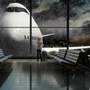 Aeropuerto con lluvias