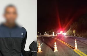 Este es el sujeto señalado del crimen y el momento en el que lo detuvieron en plena vía de Cundinamarca.