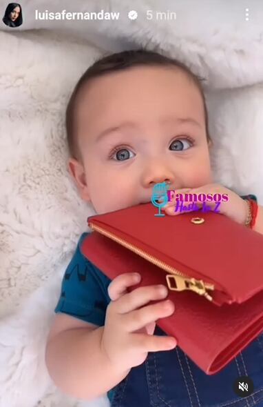 Luisa mostró a su hijo diciendo "papá". Foto: Instagram @famososhastalaz.