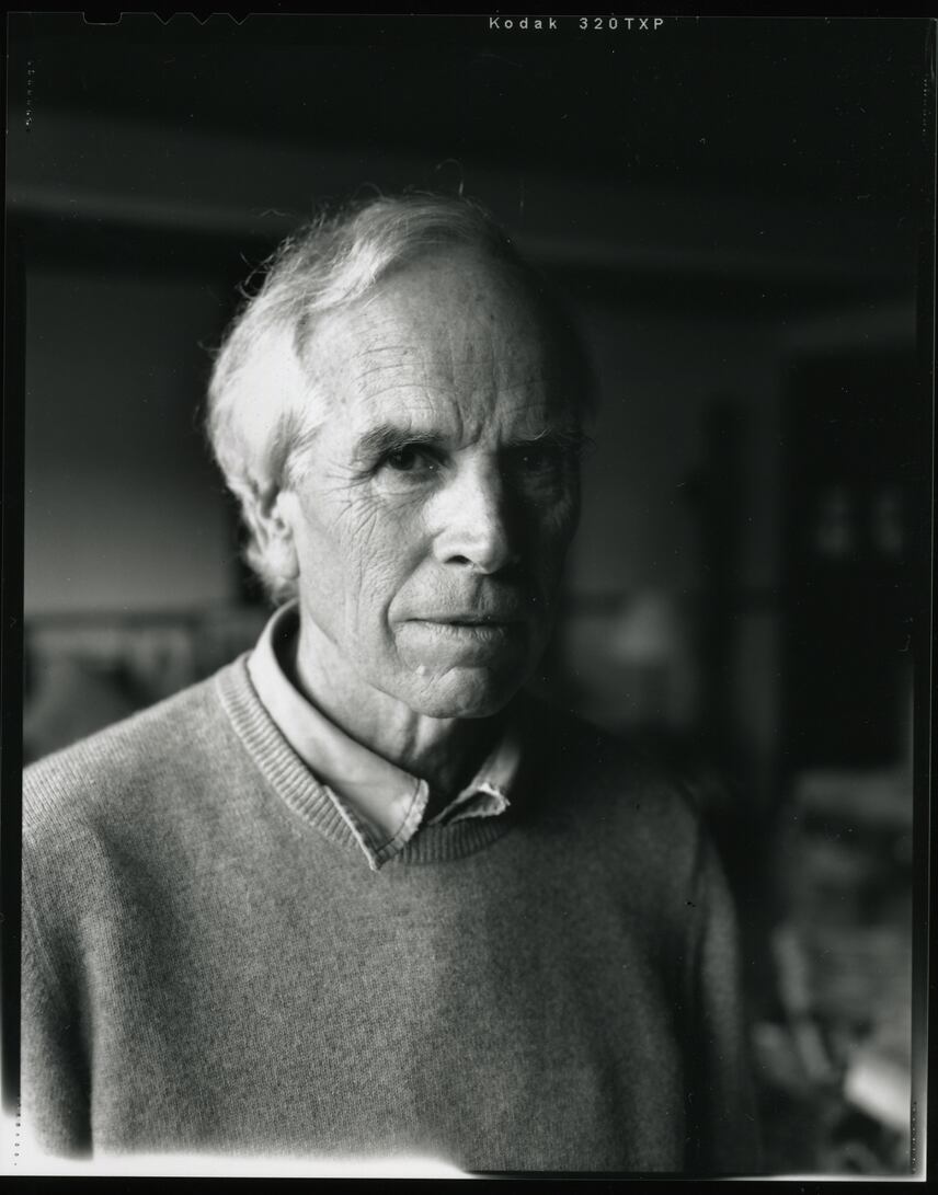 A black and white portrait of Doug Tompkins. (Scott Soens)