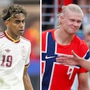 Lamine Yamal (izq.), Erling Haaland (centro) y Lionel Messi (der.), llamados a brillar en los cuartos de final del Mundial 2026.
