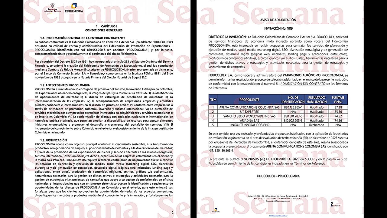 Documentos en poder de SEMANA. 