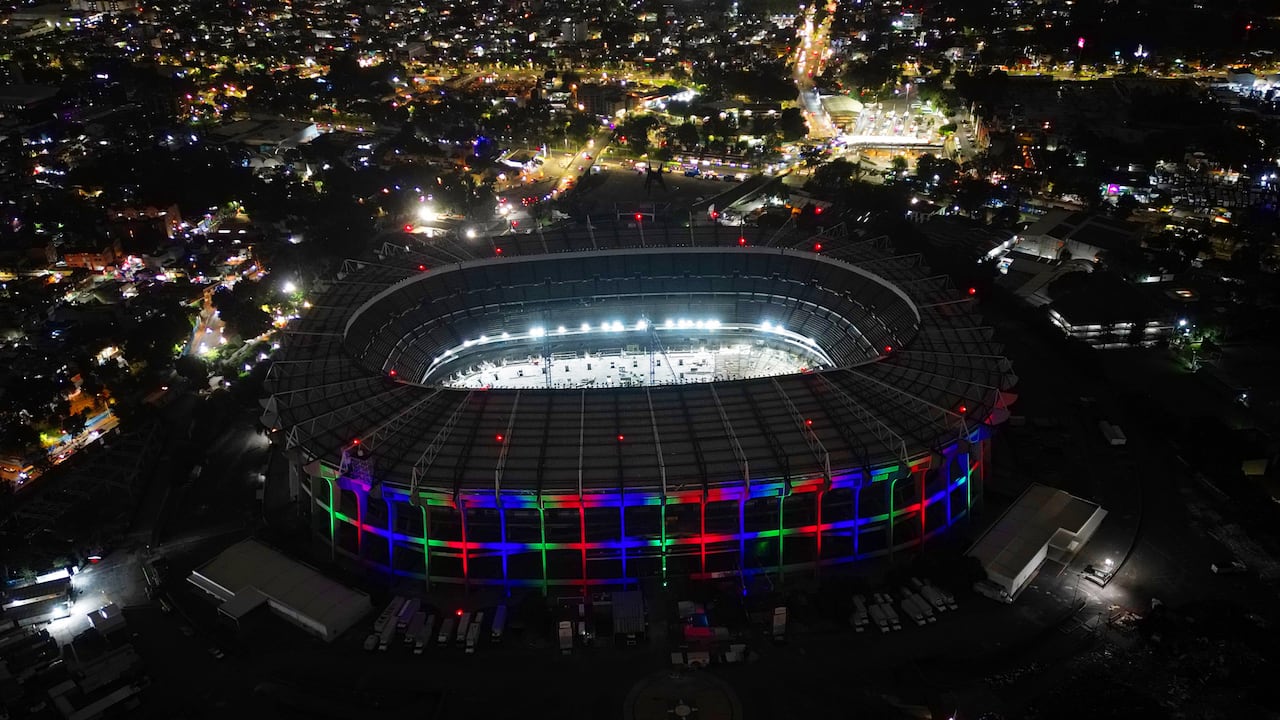 Estadio Azteca durante el lanzamiento oficial del balón del Mundial 2026