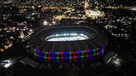 MEXICO CITY, MEXICO - OCTOBER 03: An aerial view of the Azteca Stadium during the launch of 'Trionda' the FIFA World Cup 2026 official match ball, in Mexico City, Mexico on October 03, 2025. (Photo by Daniel Cardenas/Anadolu via Getty Images)