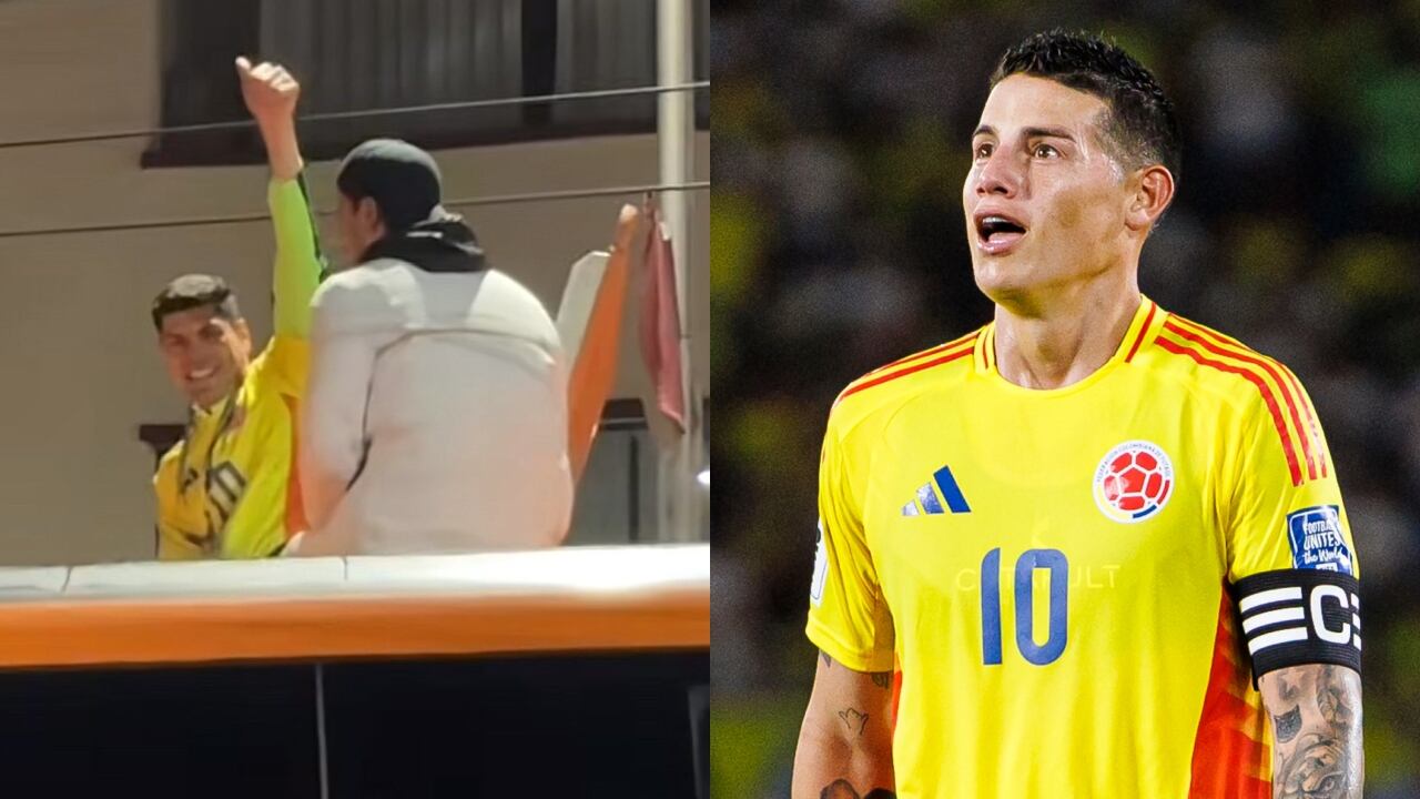 Carlos Lampe y James Rodríguez.