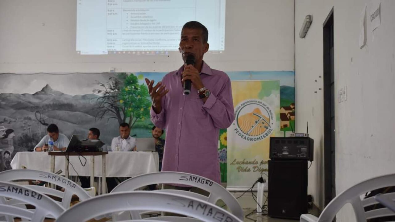 Narciso Beleño, presidente de Fedeagromisbol y líder comunitario fue asesinado.