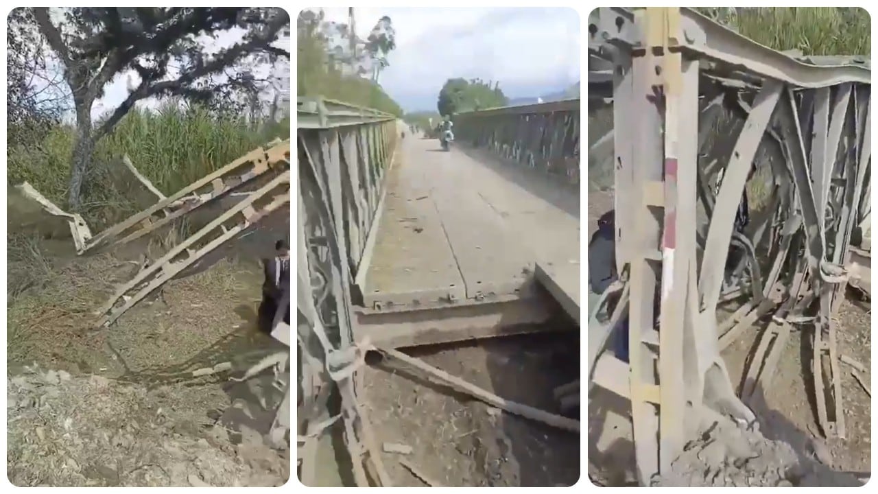 Una carga explosiva afectó el puente La Teta, en Santander de Quilichao, Cauca.