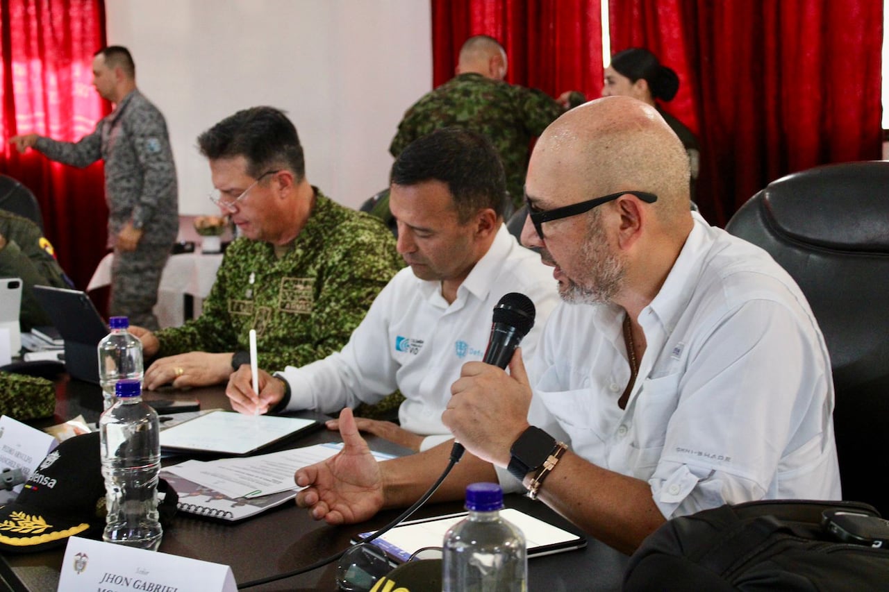 El ministro de Defensa, Pedro Sánchez, lideró consejo de seguridad en Villa Garzón, Putumayo.