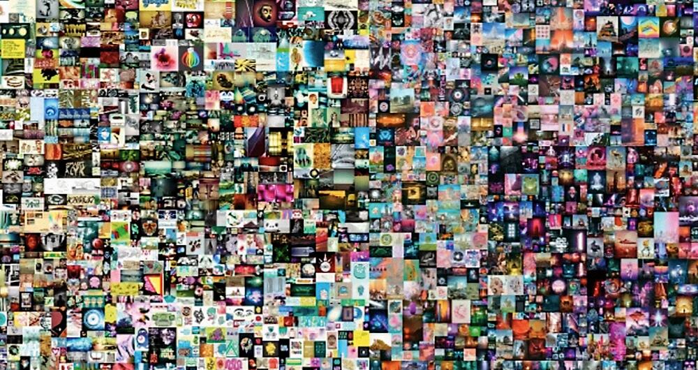 Un collage artístico, totalmente digital, de 5.000 fotografías llamado Everydays: The First 5000 Days (Todos los días: los 5.000 primeros días), creado por el artista Mike Winkelmann, fue vendido por 69,3 millones de dólares.