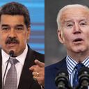 Nicolás Maduro, presidente de Venezuela, y Joe Biden, mandatario de Estados Unidos.