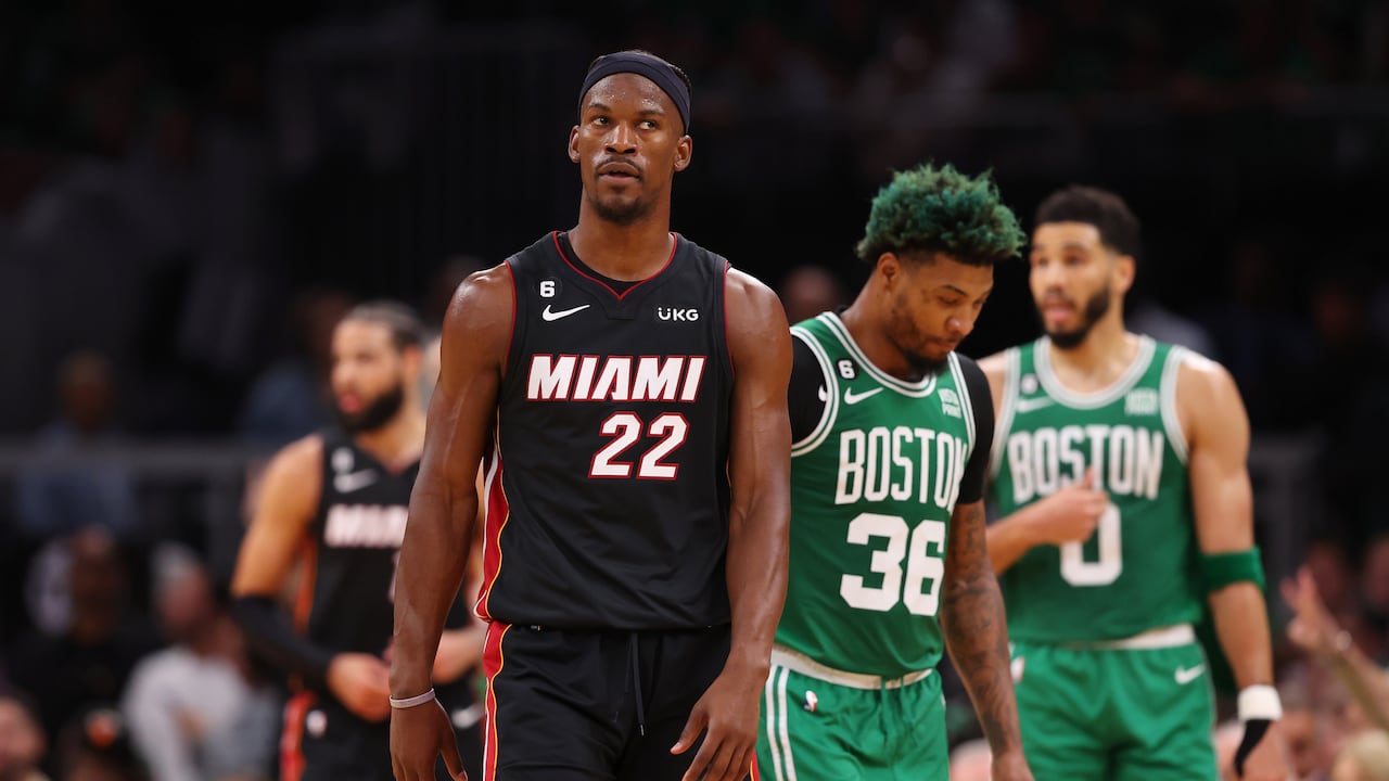 Miami Heat v Boston Celtics - Jimmy Butler, uno de los artífices de la victoria de los Heats.