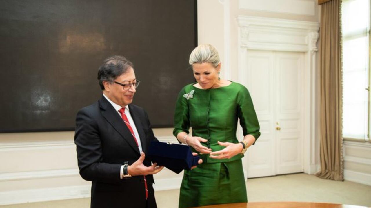 Presidente Gustavo Petro y reina de Países Bajos