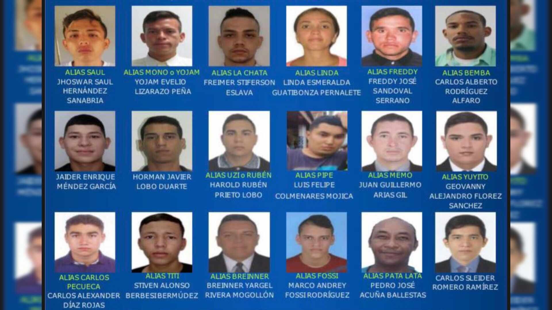 Estas personas tendrían injerencia delictiva en las comunas 1, 6, 8, 9 y 10 de la ciudad fronteriza.