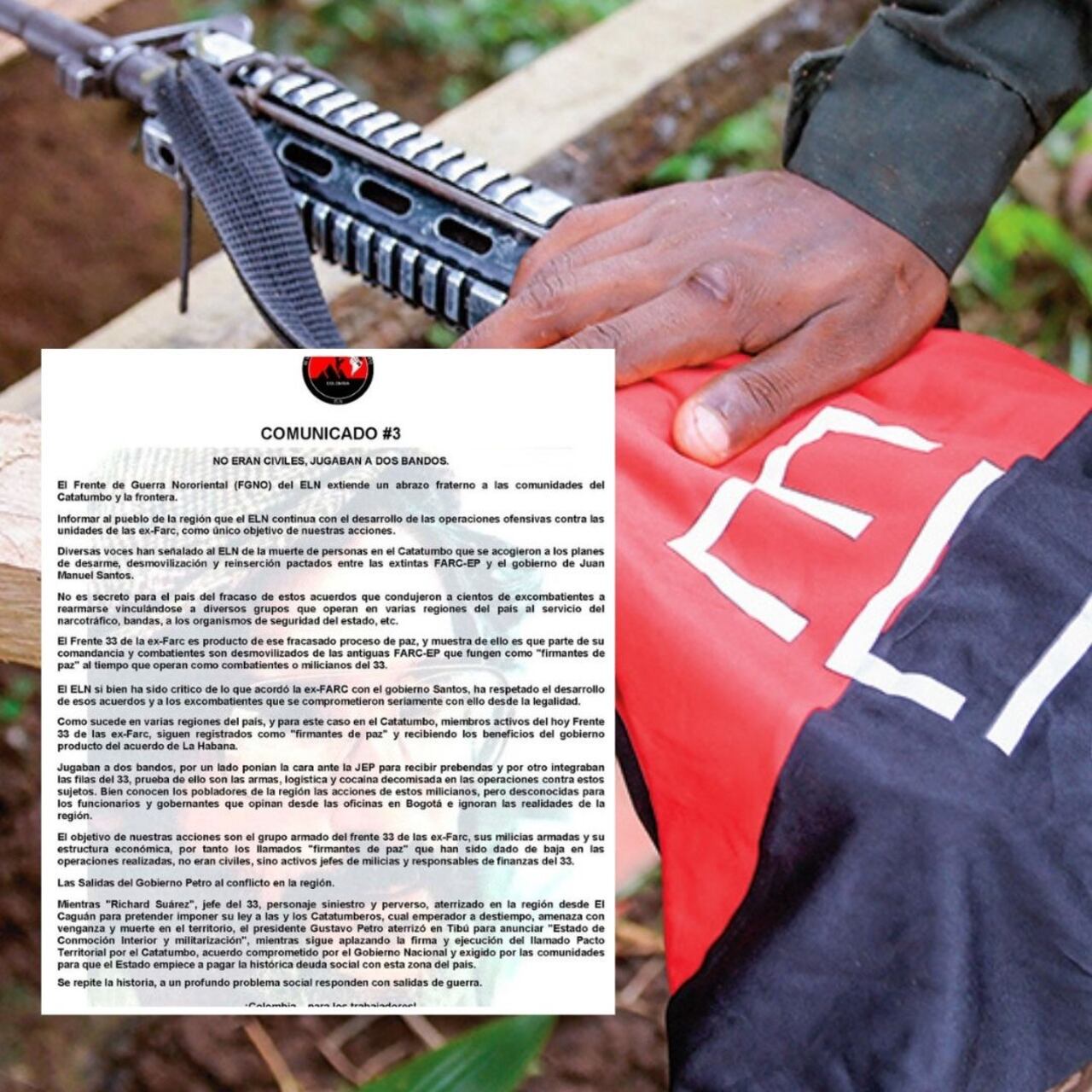En las últimas horas, se conoció el comunicado de la guerrilla del ELN sobre sus razones para declararle la guerra al frente 33 de las disidencias de las Farc en el Catatumbo.