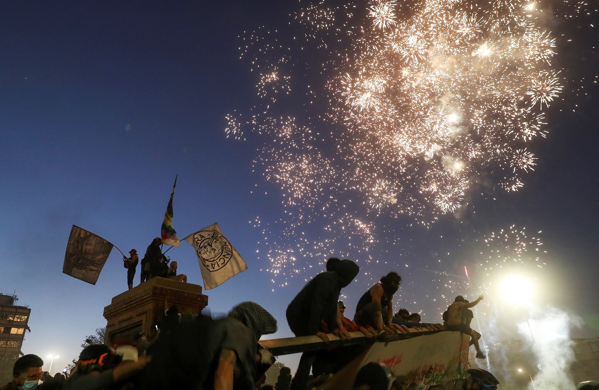 En Imágenes : Protestas en Chile por aniversario contra el gobierno