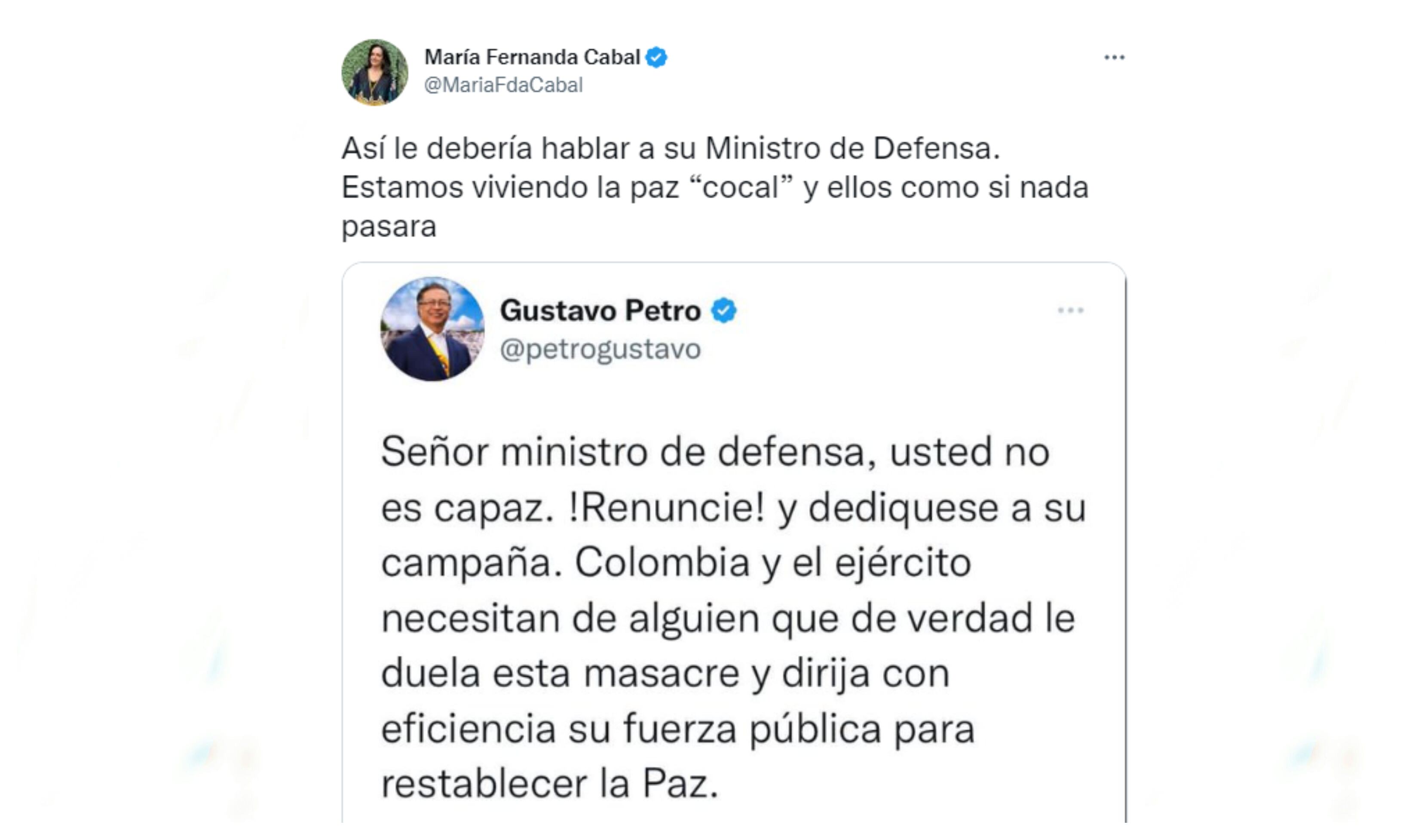 María Fernanda Cabal arremetió nuevamente contra el gobierno Petro.