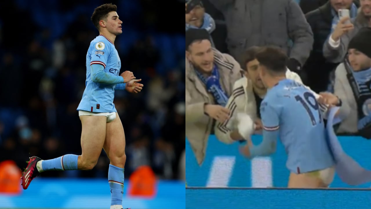 Julián Álvarez. Foto: Captura pantalla SportsCenter (@SC_ESPN)//REUTERS/Molly Darlington.