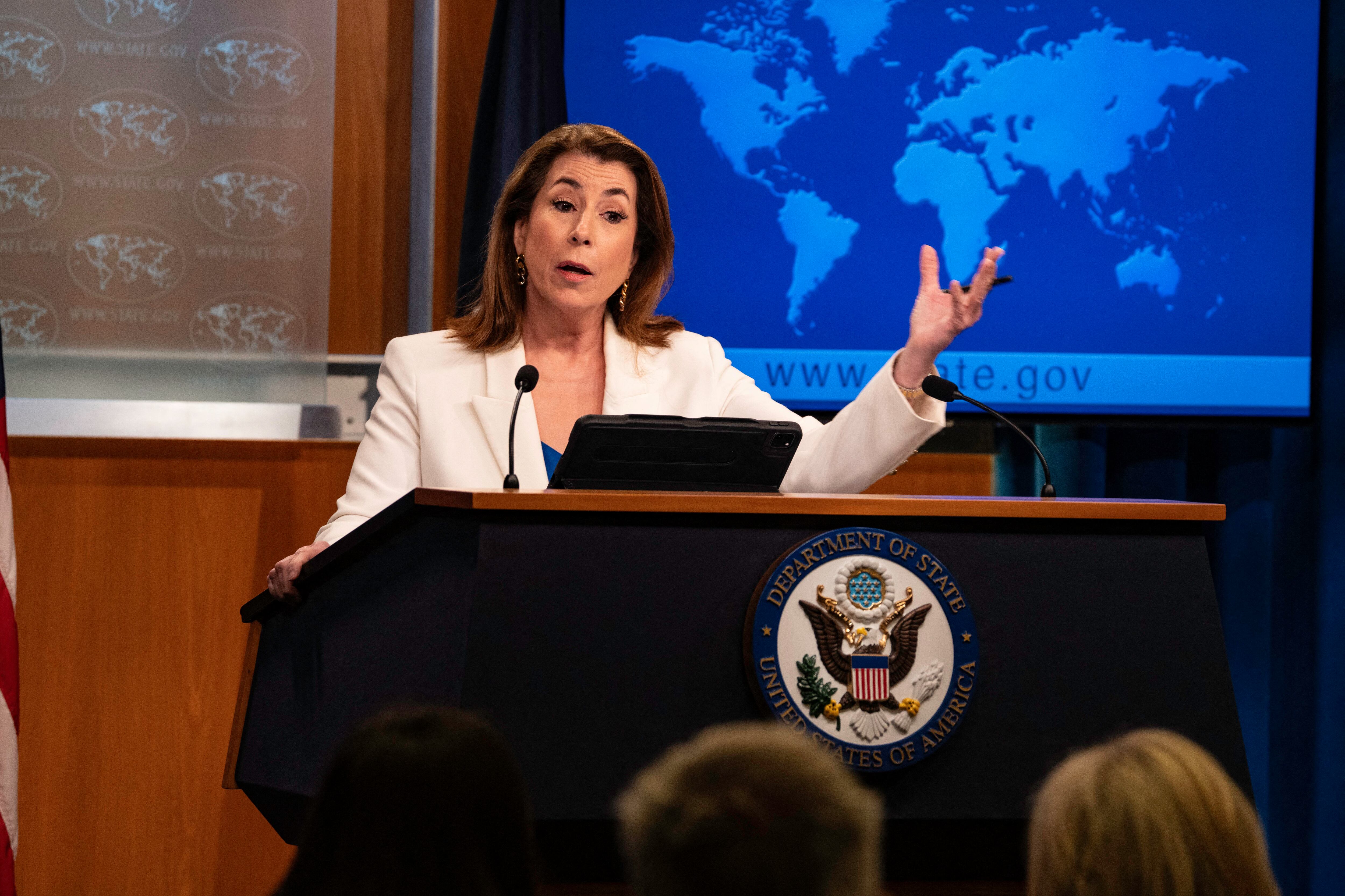 Tammy Bruce, miembro del Departamento de Estado de los Estados Unidos