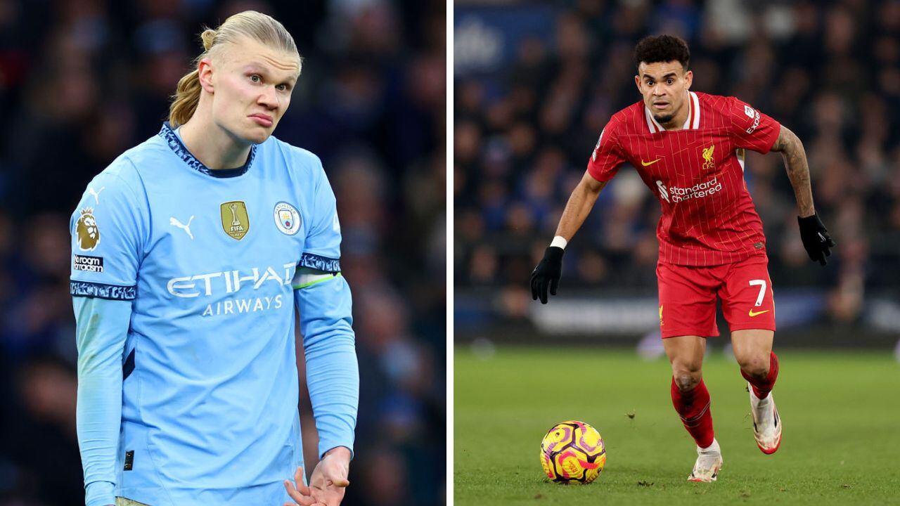 Erling Haaland y Luis Díaz.