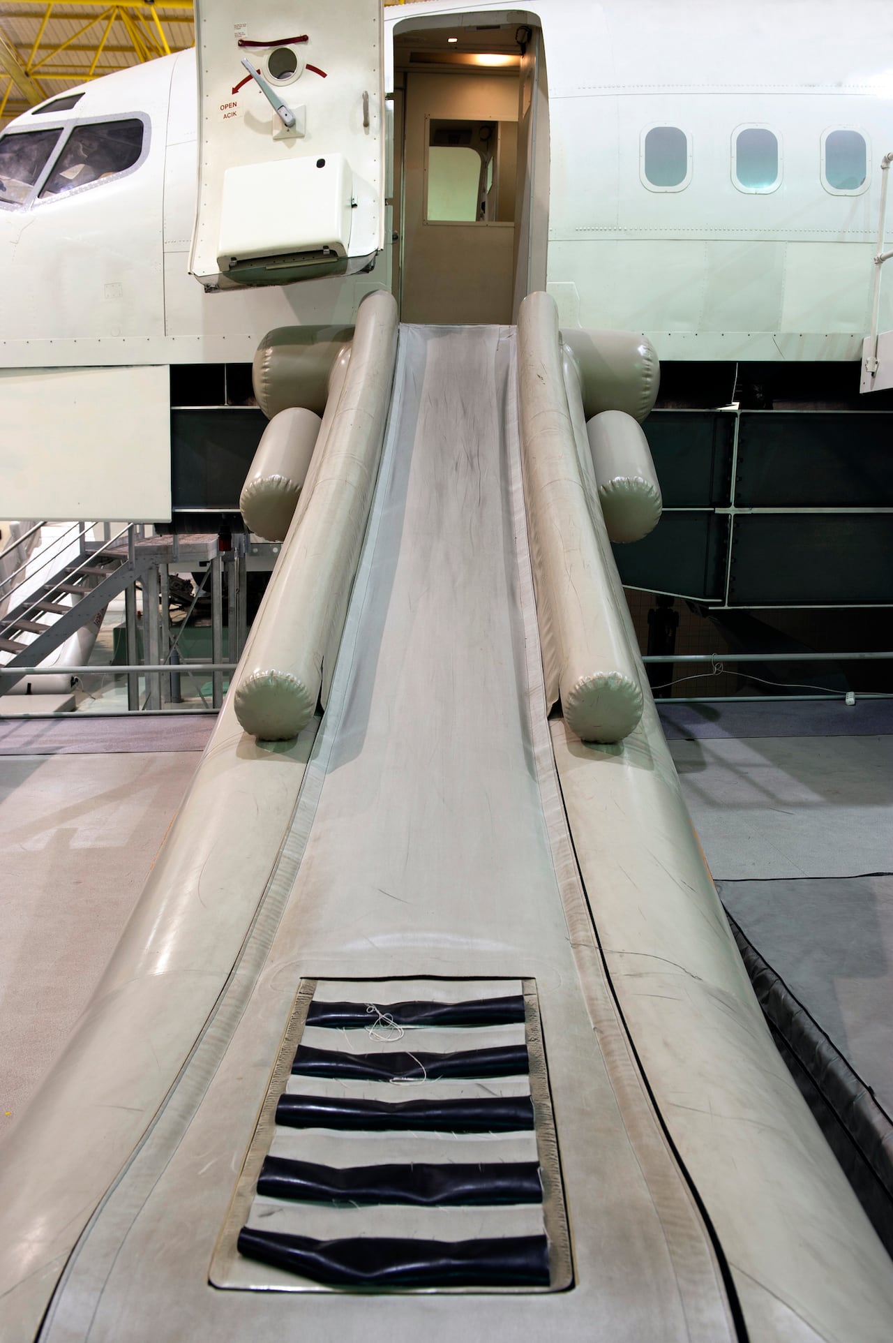 Toboganes en un avión