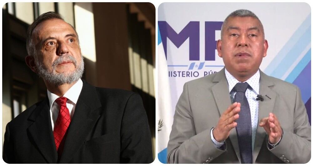 El ministro Iván Velásquez y el fiscal, José Rafael Curruchiche.