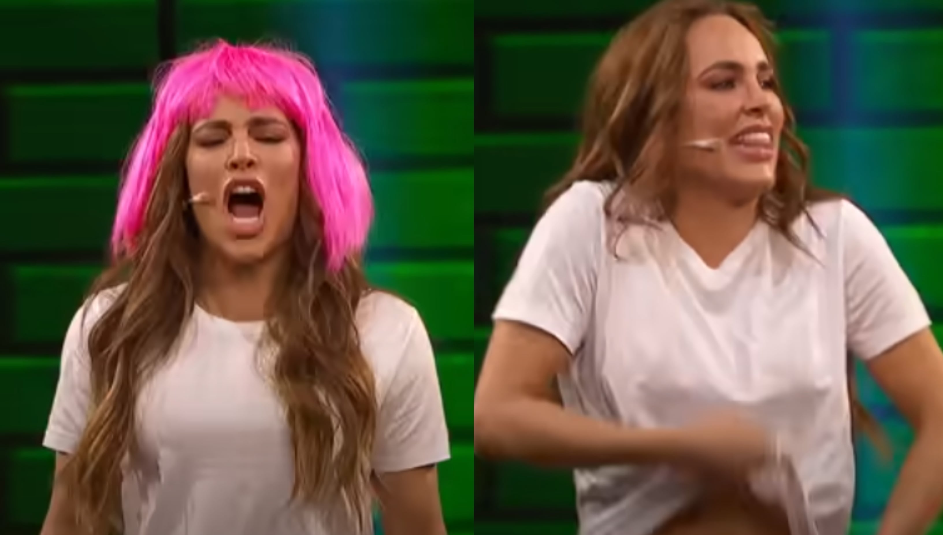 Sara Corrales vivió un inesperado momento durante uno de los juegos del programa.