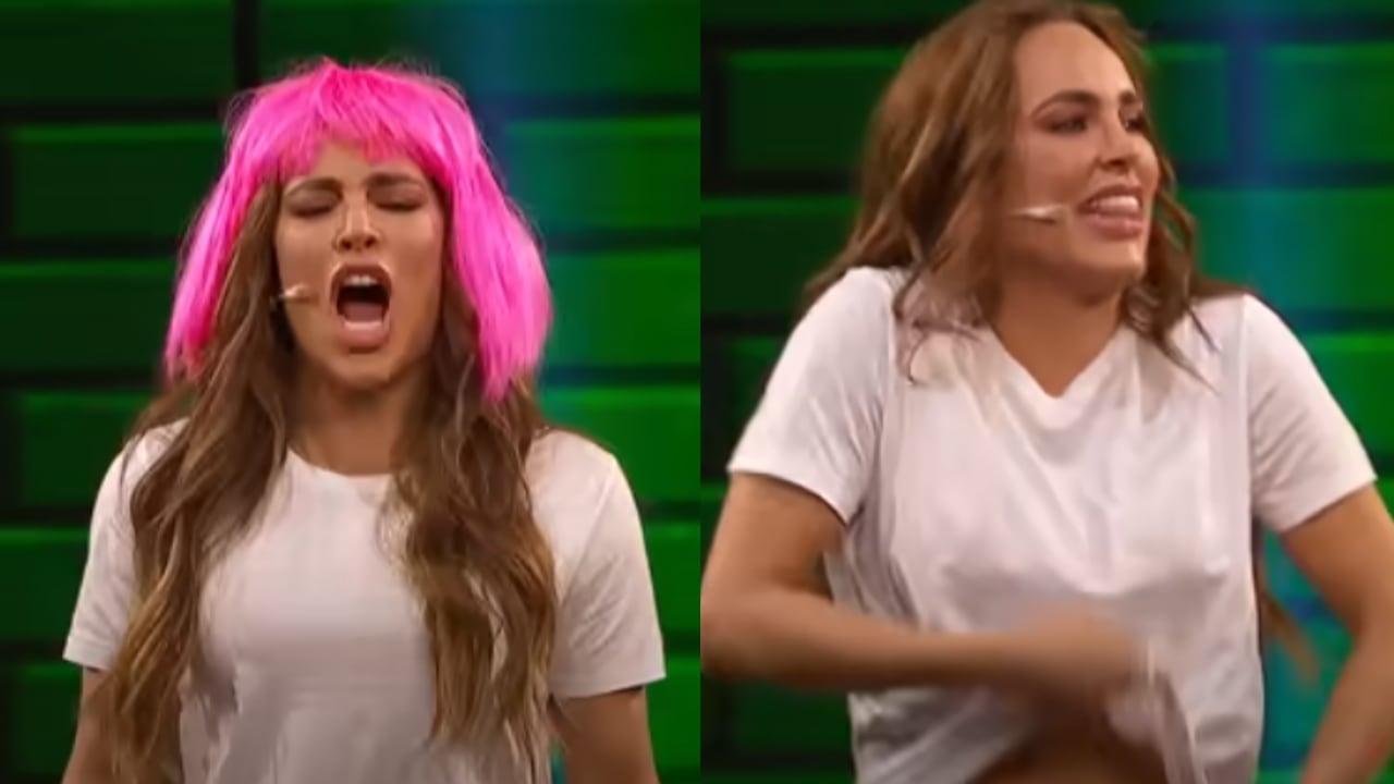 Sara Corrales vivió un inesperado momento durante uno de los juegos del programa.