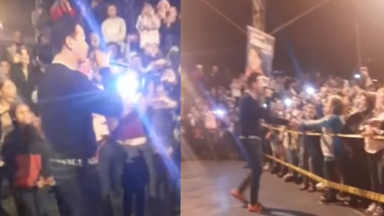 Jhonny Rivera en el momento del incidente.