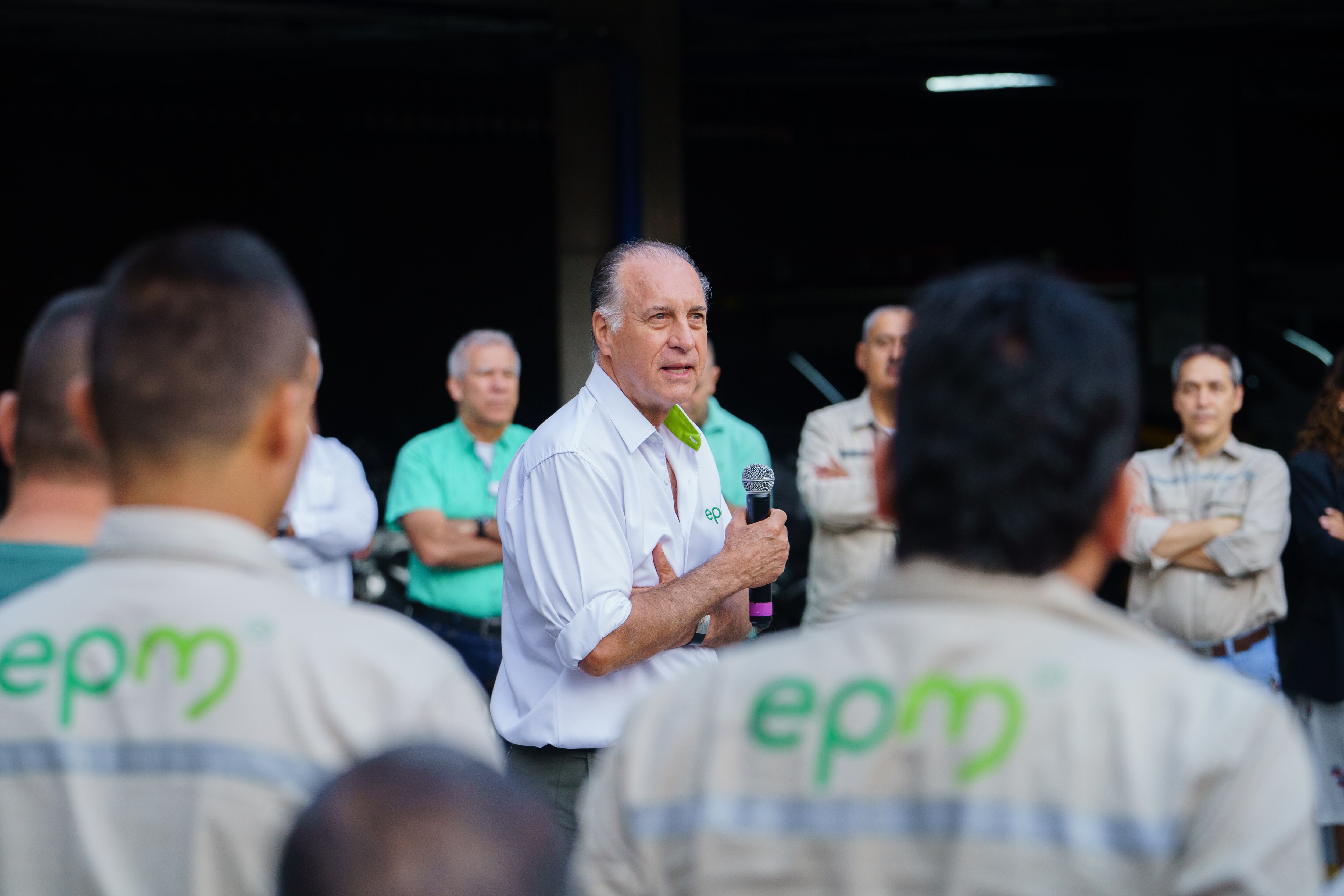 John Maya, gerente general de EPM, durante el acto de bienvenida al cargo.