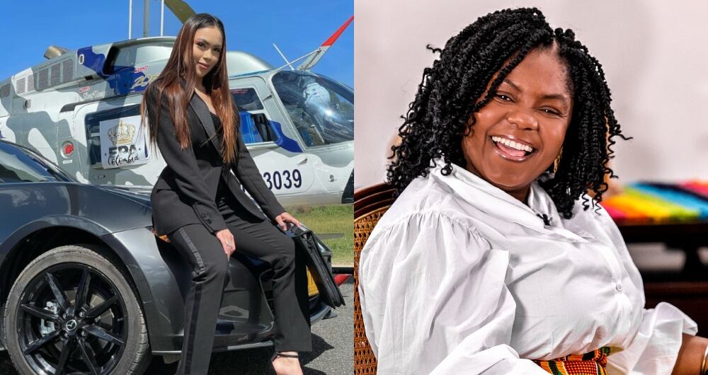 De izquierda a derecha: la influenciadora Epa Colombia y la vicepresidenta Francia Márquez.