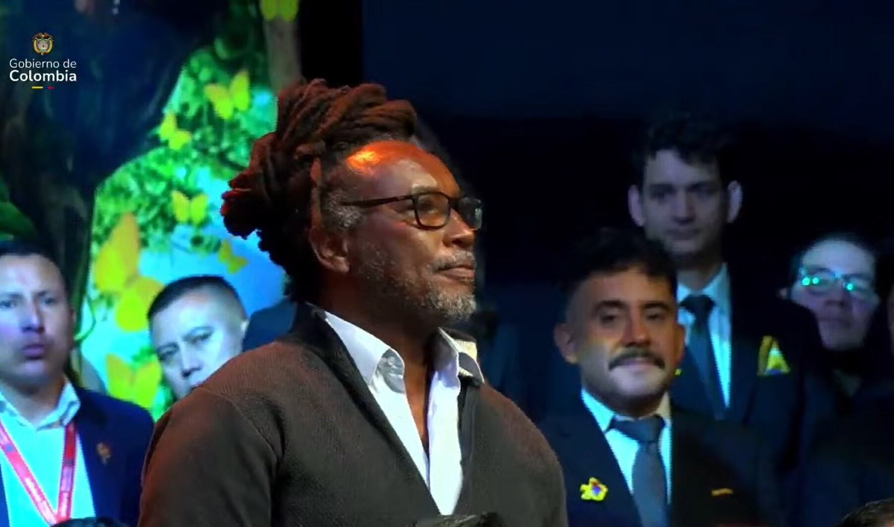 Febrero 27 de 2025. Presentación del nuevo gabinete del Presidente Gustavo Petro en el teatro Delia Zapata. En la foto Carlos Rosero, Ministro de la Igualdad