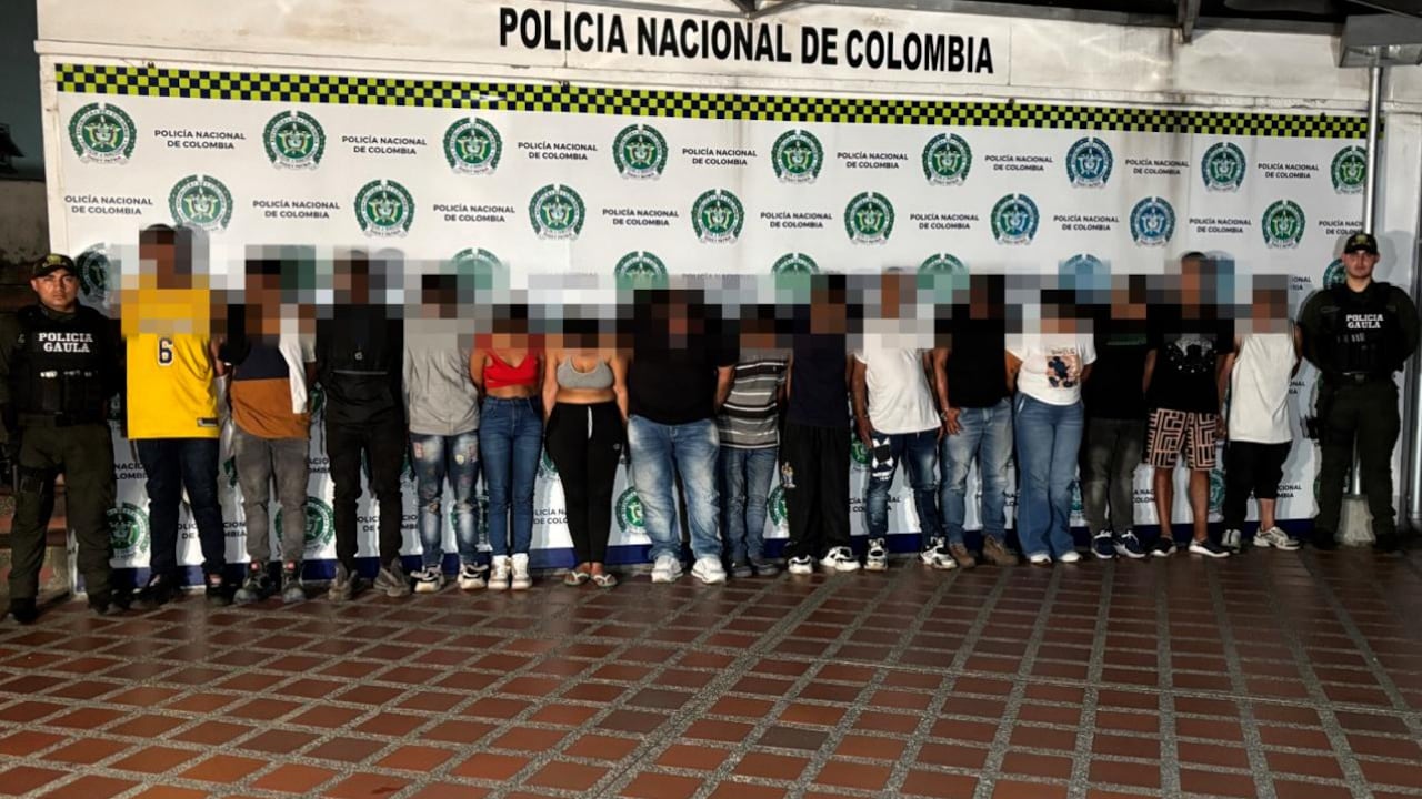 Capturados de 'La oficina', según la Policía.