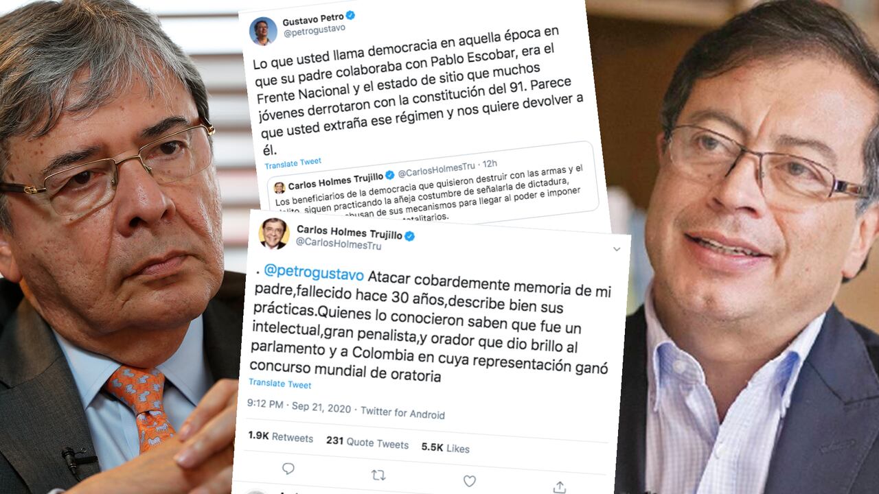 Carlos Holmes y Gustavo Petro