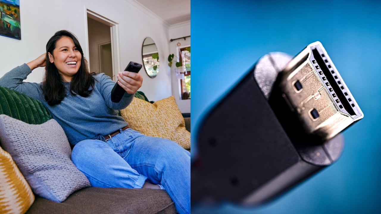 Existe una versión inalámbrica del HDMI que permite hacer esa conexión sin necesidad de cables físicos.