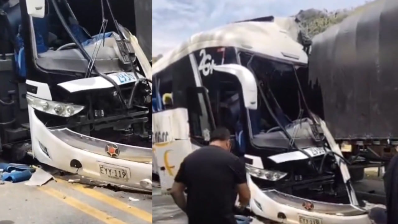 Grave accidente en la vía La Pintada–Manizales.