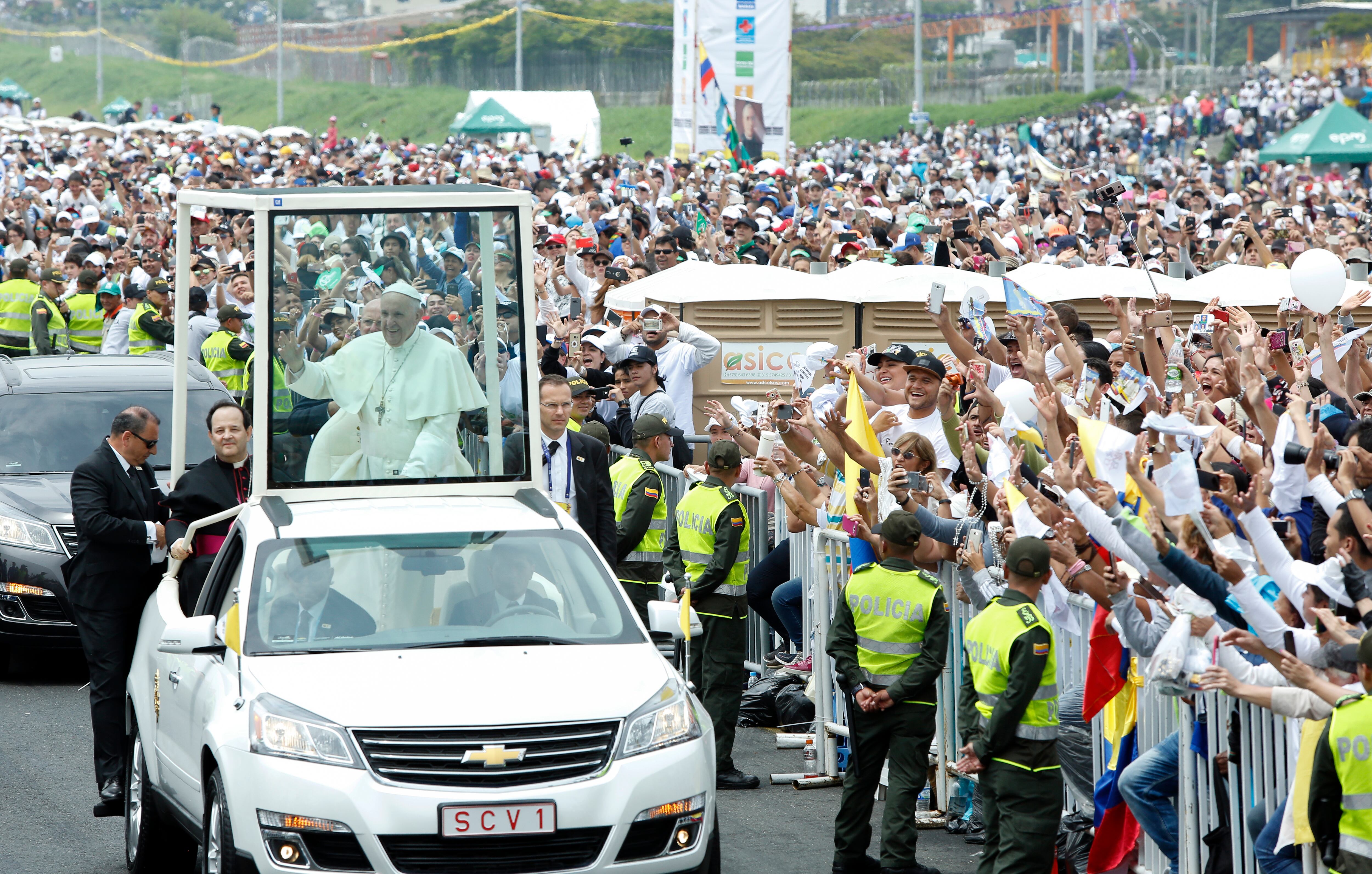 Papa Francisco visita a Colombia