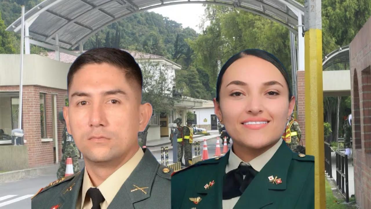 El capitán Pablo Andrés Masmela Zapata y la subteniente María Camila Mora.