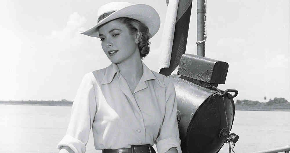 Grace Kelly durante el rodaje de ‘Fuego Verde’, con el río Magdalena al fondo.