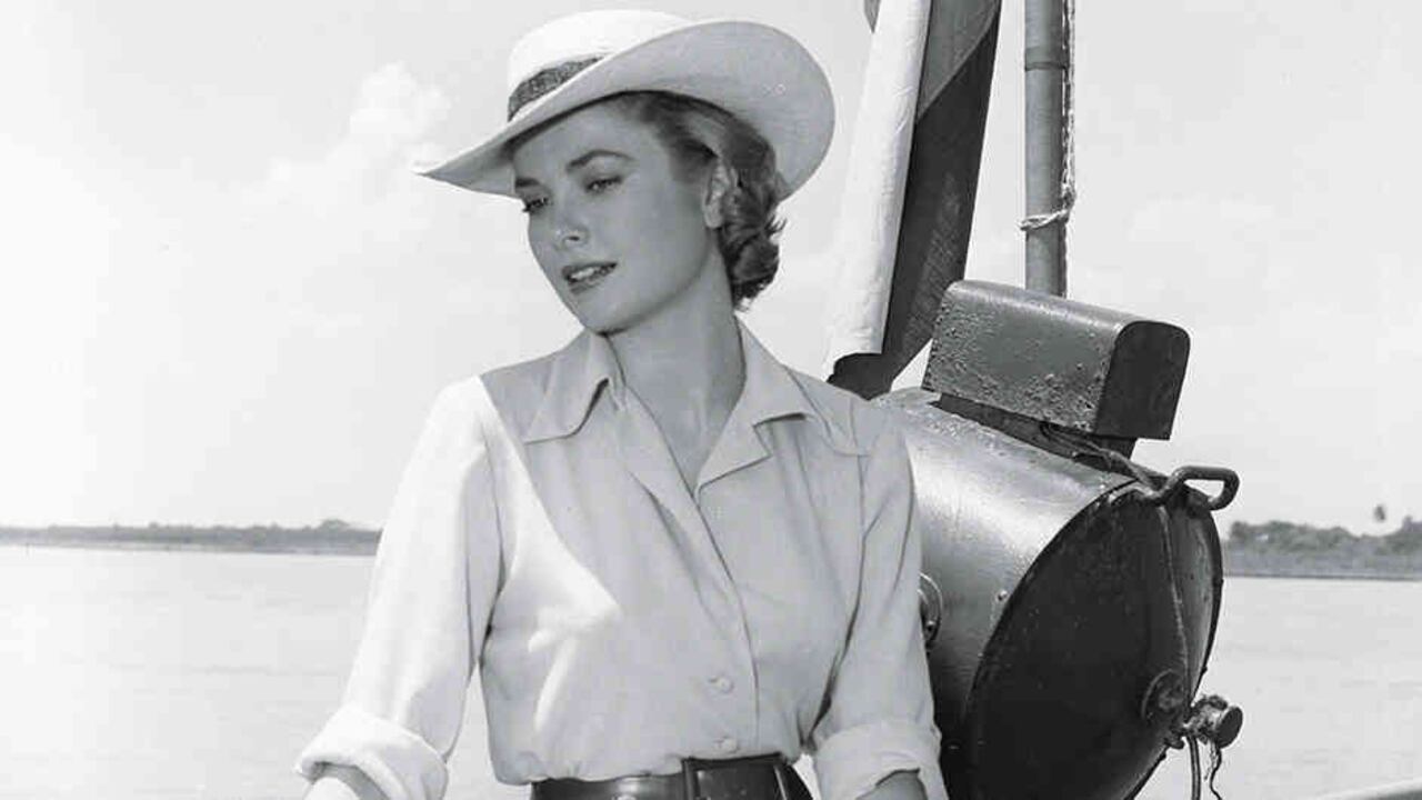 Grace Kelly durante el rodaje de ‘Fuego Verde’, con el río Magdalena al fondo.