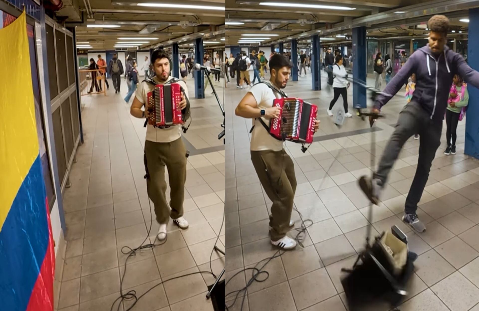 Alejo Portela mostró en video como fue agredido en New York.