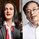 El ministro de Hacienda, José Antonio Ocampo, la senadora María Fernanda Cabal y el presidente Gustavo Petro.