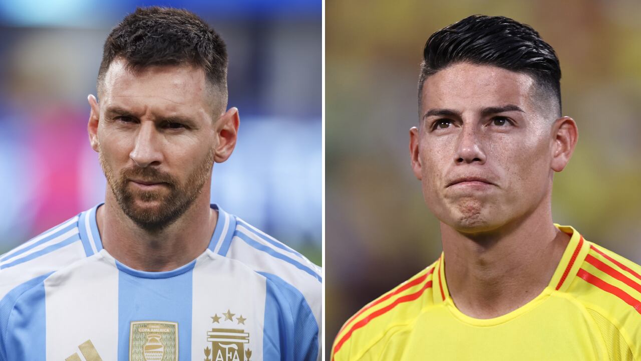 Lionel Messi y James Rodríguez, figuras de la final entre Argentina y Colombia